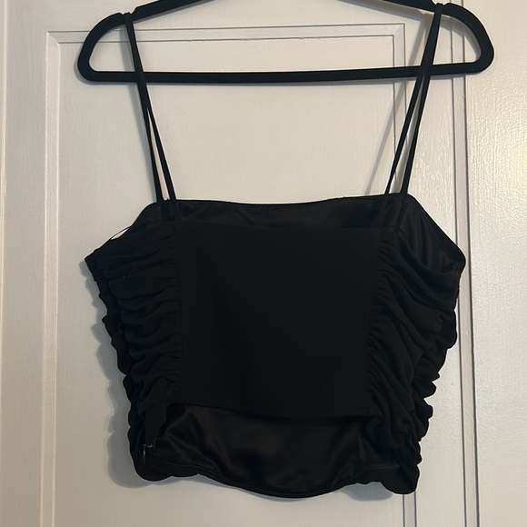 Zara BUSTIER CROP TOP Black - Picture 4 of 4